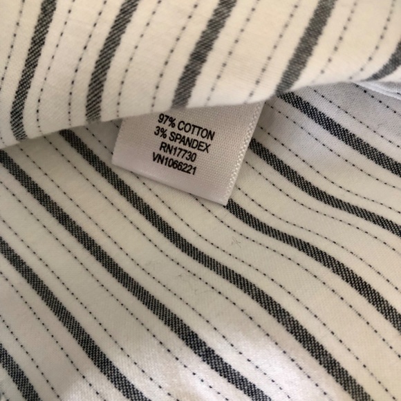 NWOT Striped, Fitted Button Down Blouse - Picture 13 of 17